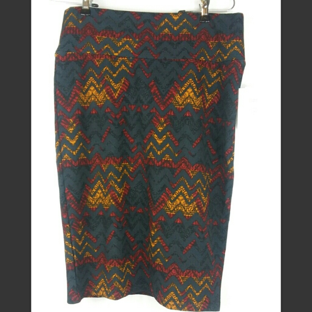 LulaRoe Cassie Style Pencil Skirt Aztec Print